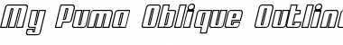 My Puma Oblique Outlined Regular Font