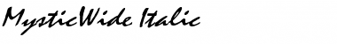 MysticWide Italic Font