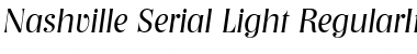 Nashville-Serial-Light RegularItalic Font