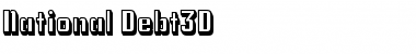 National Debt3D Regular Font