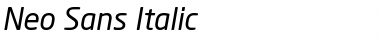 Neo Sans Italic Font