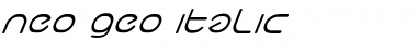 Download neo-geo italic Font