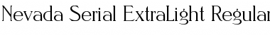 Download Nevada-Serial-ExtraLight Font