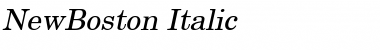 NewBoston Italic Font