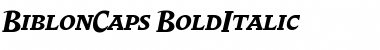 BiblonCaps Bold Italic Font