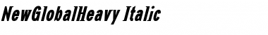NewGlobalHeavy Italic Font