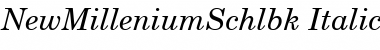 NewMilleniumSchlbk ItalicSH Font