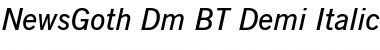 NewsGoth Dm BT Demi Italic Font