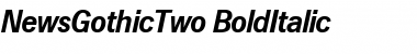 NewsGothicTwo BoldItalic Font