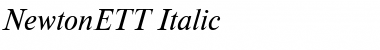 NewtonETT Italic Font