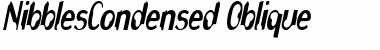NibblesCondensed Oblique Font