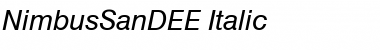 NimbusSanDEE Italic Font