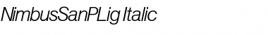 NimbusSanPLig Italic Font