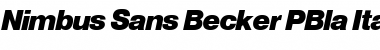 Nimbus Sans Becker PBla Italic Font