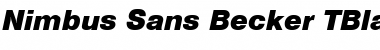 Nimbus Sans Becker TBla Italic Font