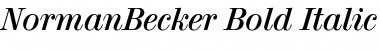 NormanBecker Bold Italic Font