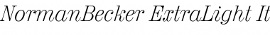 NormanBecker-ExtraLight Italic Font