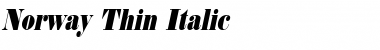 Norway Thin Italic Font