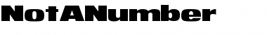 NotANumber Regular Font