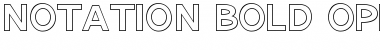 Notation Bold Open JL Regular Font
