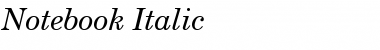 Notebook Italic Font