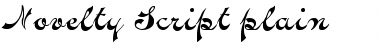 Novelty Script plain Font