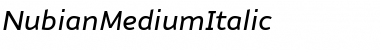 NubianMediumItalic Regular Font