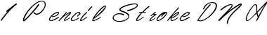 1 Pencil Stroke DNA Regular Font