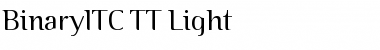 BinaryITC TT Light Font