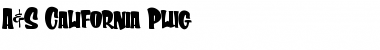 A&S California Plug Regular Font