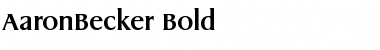 AaronBecker Bold Font