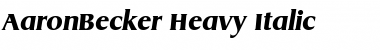 AaronBecker-Heavy Italic Font