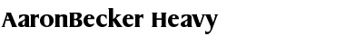 AaronBecker-Heavy Regular Font