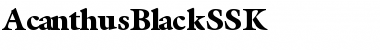 AcanthusBlackSSK Regular Font