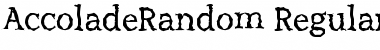 AccoladeRandom Regular Font