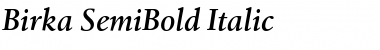 Birka SemiBold Italic Font