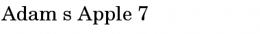 Adam's Apple 7 Regular Font