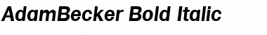 AdamBecker Bold Italic Font