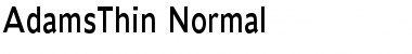 AdamsThin Normal Font