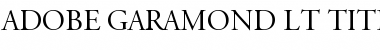 AGaramond LT Titling Regular Font