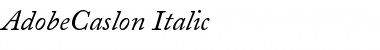 AdobeCaslon RomanItalic Font