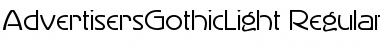 AdvertisersGothicLight Regular Font