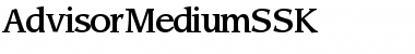 AdvisorMediumSSK Regular Font