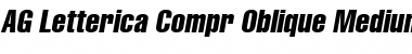 AG Letterica Compr-Oblique Medium Font