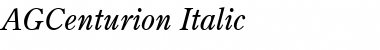 AGCenturion Italic Font