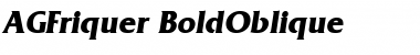 AGFriquer BoldOblique Font