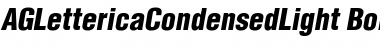 AGLettericaCondensedLight BoldOblique Font