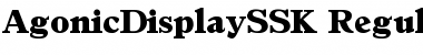 Download AgonicDisplaySSK Font