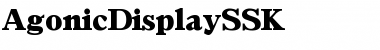 AgonicDisplaySSK Regular Font