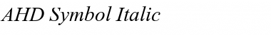 AHD Symbol Italic Font